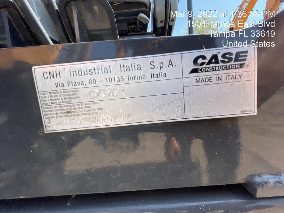 2018 CASE CX37C