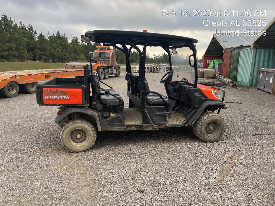 2020 Kubota RTV-X1140W-H 4WD, LED Strobe, Windshield Acrylic Clear, Plastic Canopy, Wire Harness Kit, Backup Alarm