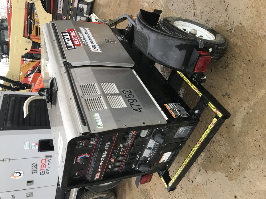 2019 Lincoln Electric Vantage 322 Ready-Pak 3, Two Wheel Trailer, Fender and Light Kit, Cable Rack