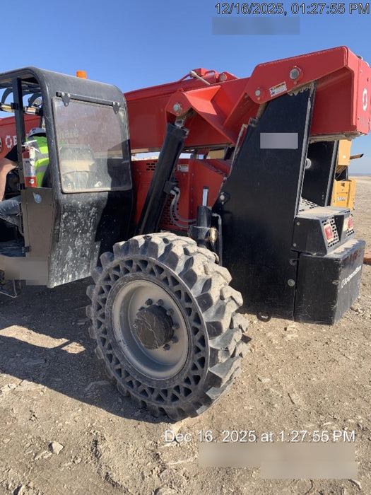 2019 Manitou MTA10055 Canopy, 120 HP, Solid Tires, Work Lights, Lift Hook, Auxiliary Hydraulics 66" Carriage and 60" Forks