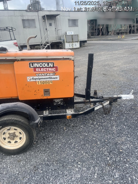 2021 Lincoln Electric Vantage 322 Vantage 322 Ready Pak 3 w/ Telematics & Decals, ORANGE (includes trailer, cable rack, fender light kit)