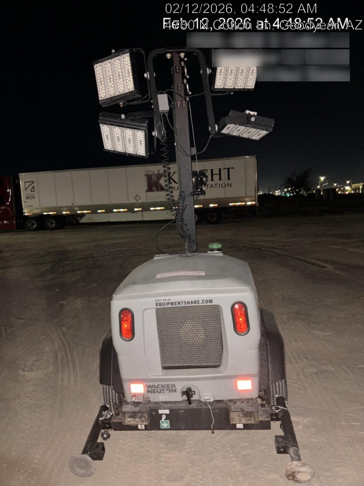 2024 Wacker Neuson LTT4 Diesel, Kohler KDW702, Deep Sea Controller, Auto Start, LED 320W, Bypass Outlet, T3