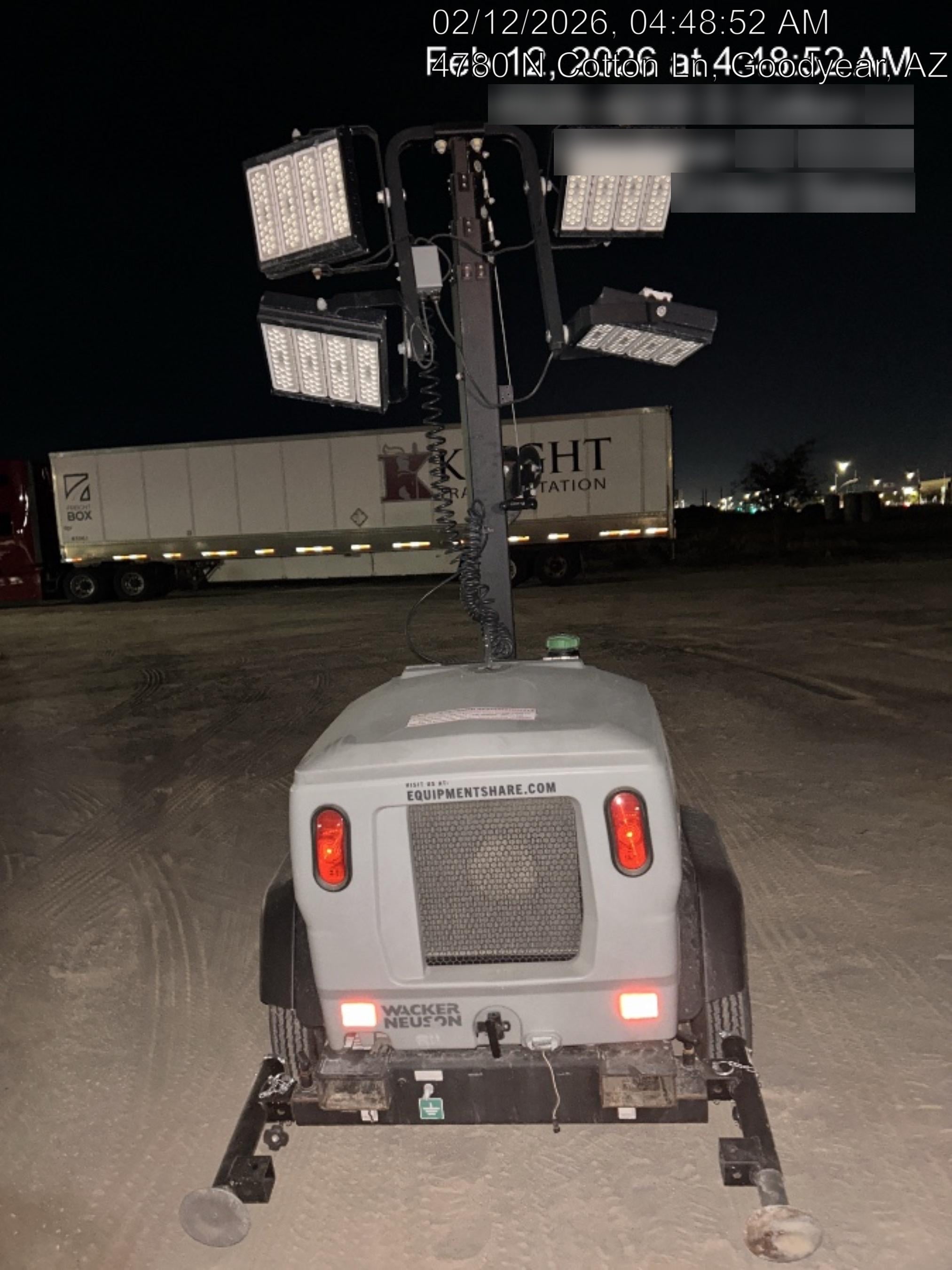 2024 Wacker Neuson LTT4 Diesel, Kohler KDW702, Deep Sea Controller, Auto Start, LED 320W, Bypass Outlet, T3