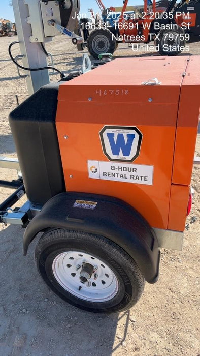 2024 Wanco WLTT-4MM4K Diesel, Deep Sea Controller, Shore Power Plug, Auto Start, (4) 350W LED Floodlights, 4kW Generator, 60 Gal Fuel Tank, 2" Ball, T3