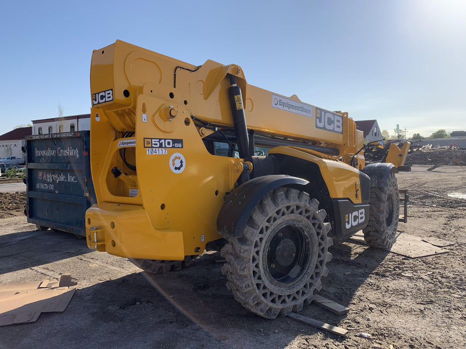 2020 JCB 510-56 Cab/Heat/Air, Solid Tires, Work Lights, Beacon, Aux Hydraulics, Back up Alarm, Lifting Eye, ES Decals