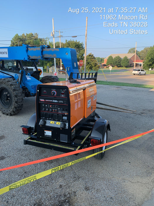 2021 Lincoln Electric Vantage 322 Vantage 322 Ready Pak 3 w/ Decals, ORANGE (includes trailer, cable rack, fender light kit) NO Telematics