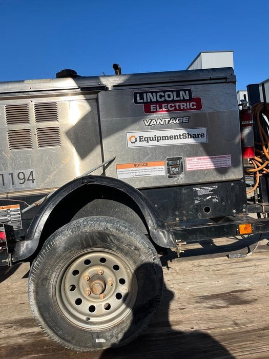 2019 Lincoln Electric Vantage 322 Welder Ready-Pak 3, Two wheel trailer, Fender and Light kit, Cable Rack