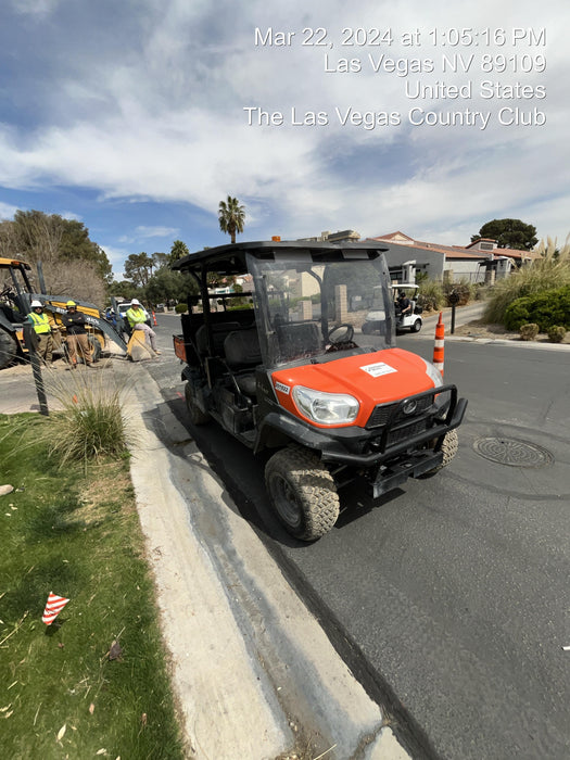 2022 Kubota RTV-X1140W-H Plastic Canopy, Windshield Acrylic Clear, LED Strobe Light, Wire Harness Kit, Back up Alarm