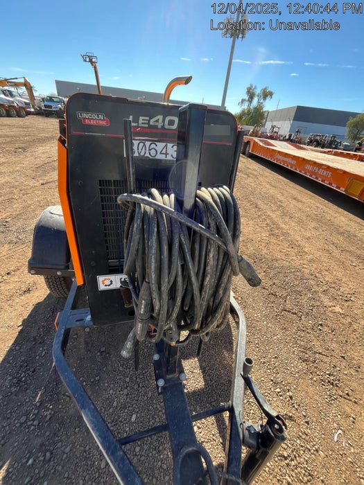 2023 Lincoln Electric LE400 Kubota V1505, Trlr, Cable Rack, Light Kit, ES Decals, T3