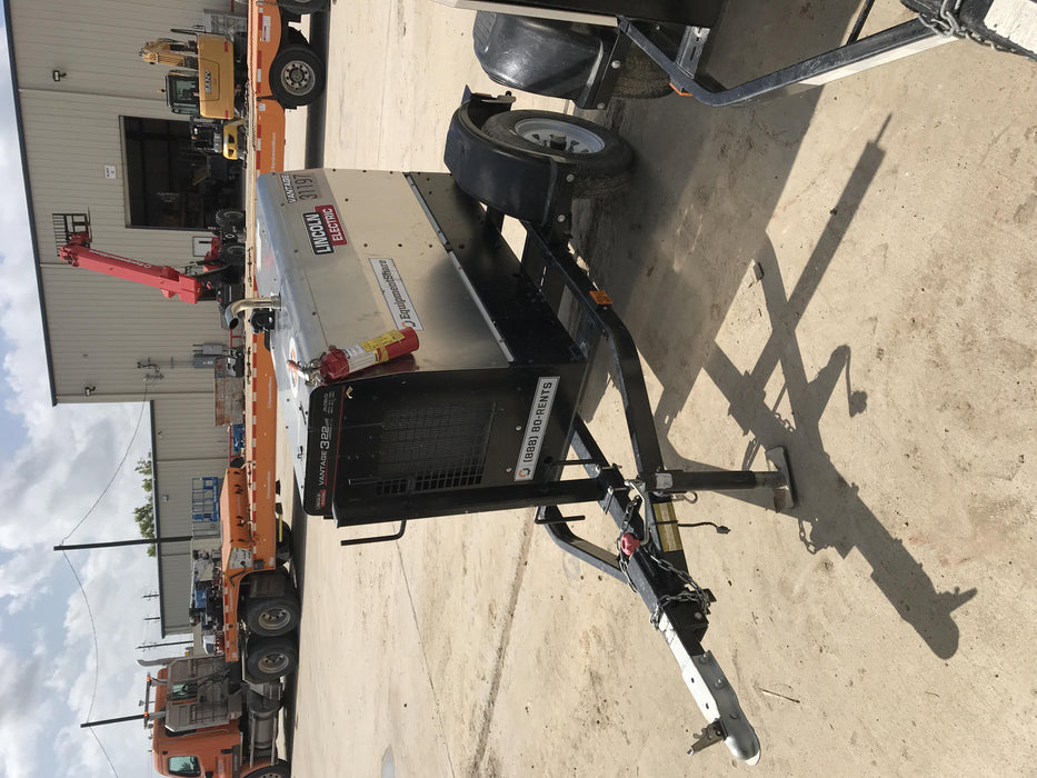 2019 Lincoln Electric Vantage 322 Welder Ready-Pak 3, Two wheel trailer, Fender and Light kit, Cable Rack