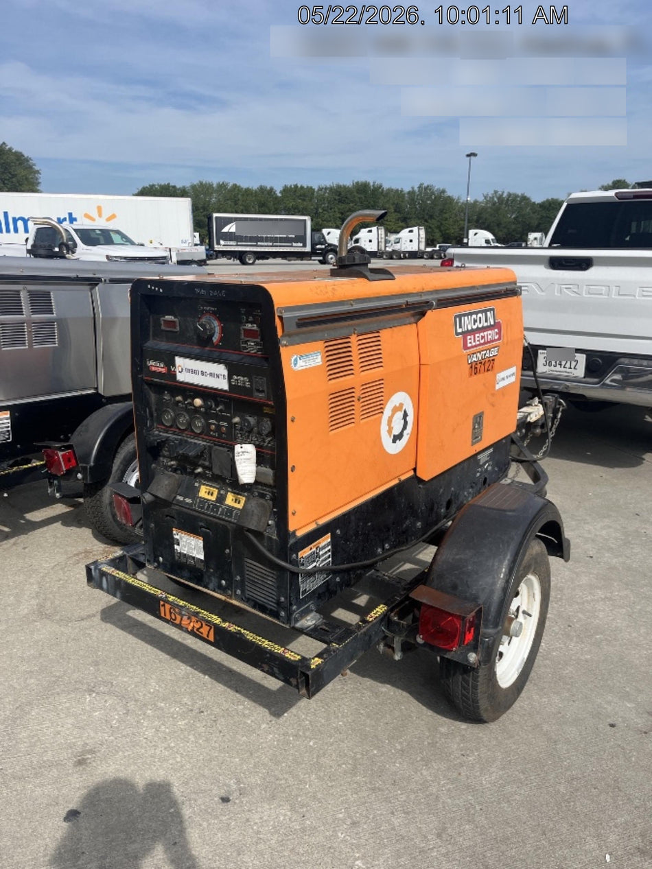 2021 Lincoln Electric Vantage 322 Vantage 322 Ready Pak 3 w/ Decals, ORANGE (includes trailer, cable rack, fender light kit) NO Telematics