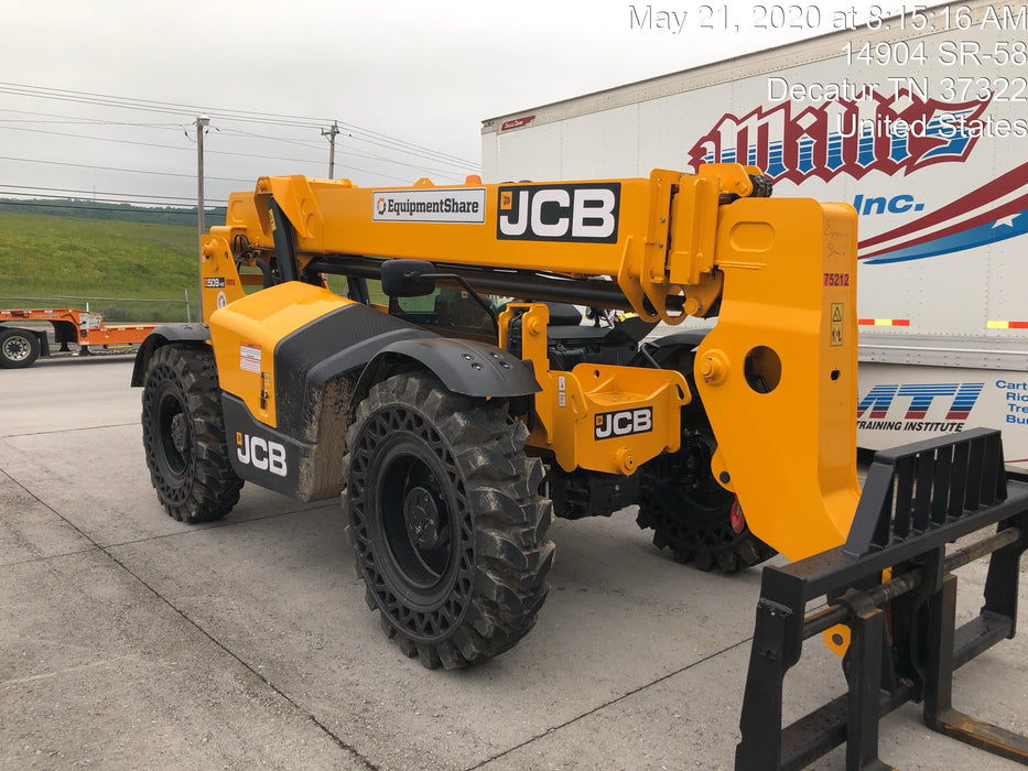 2020 JCB 509-42 Canopy, Solid Tires, Work Lights, Beacon, Aux Hydraulics, Back up Alarm, Lifting Eye, ES Decals