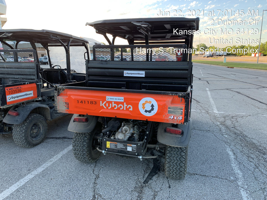 2021 Kubota RTV-X1140W-H Plastic Canopy, Windshield Acrylic Clear, LED Strobe Light, Wire Harness Kit, Back up Alarm