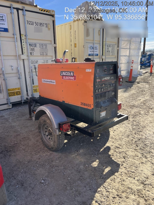 2022 Lincoln Electric LE400 Kubota V1505, Trlr, Cable Rack, Light Kit, ES Decals, T3