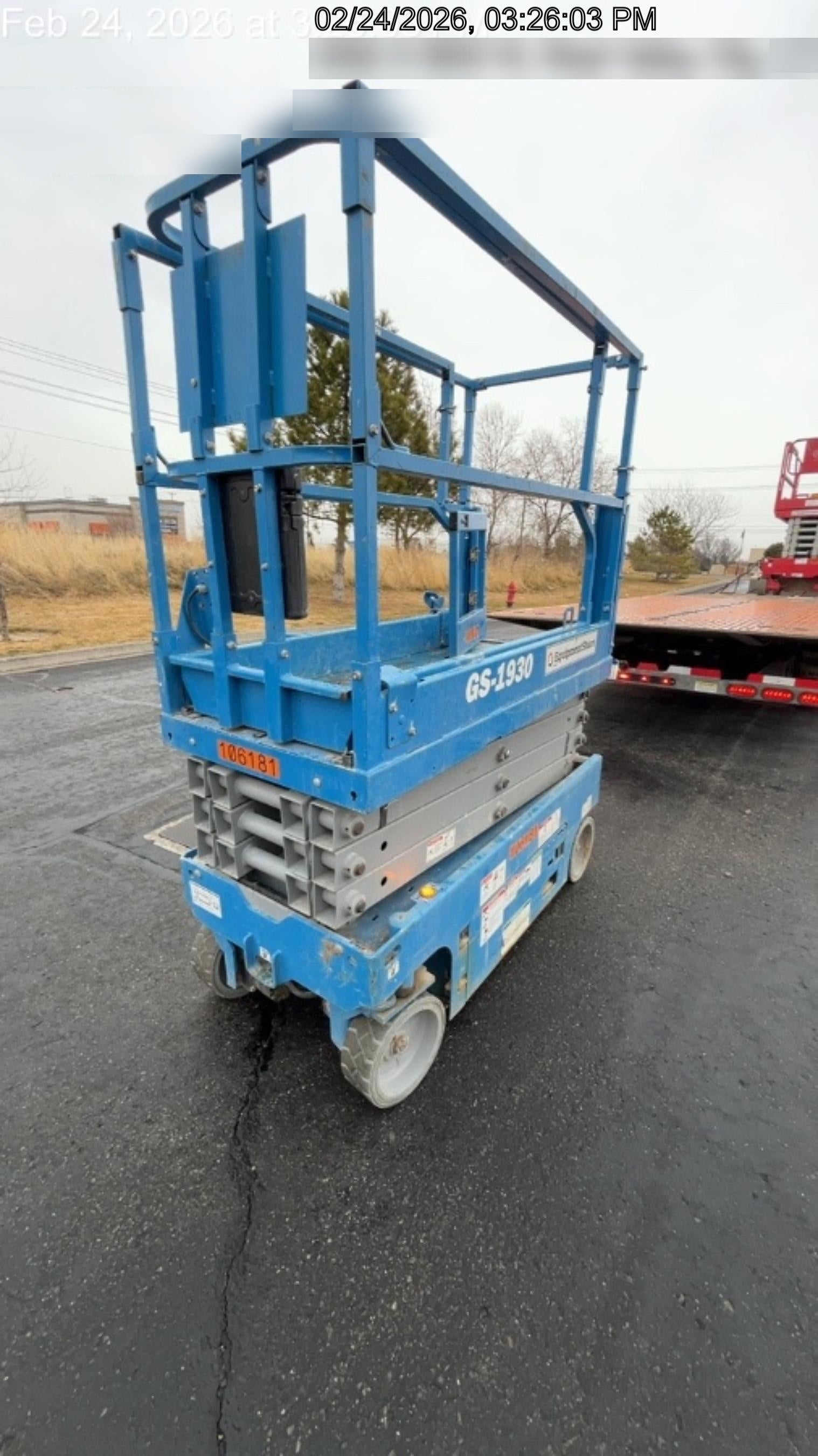 2020 Genie GS-1930 Solid Non Marking Tires, Beacon, Folding rails with half height swing gate, 800W Inverter