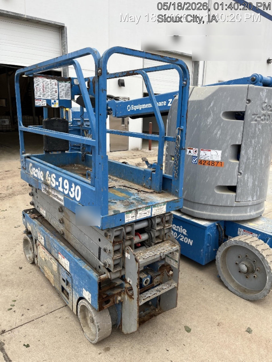 2018 Genie GS-1930 Genie GS-1930 w/Fixed Rail, Chain Entry