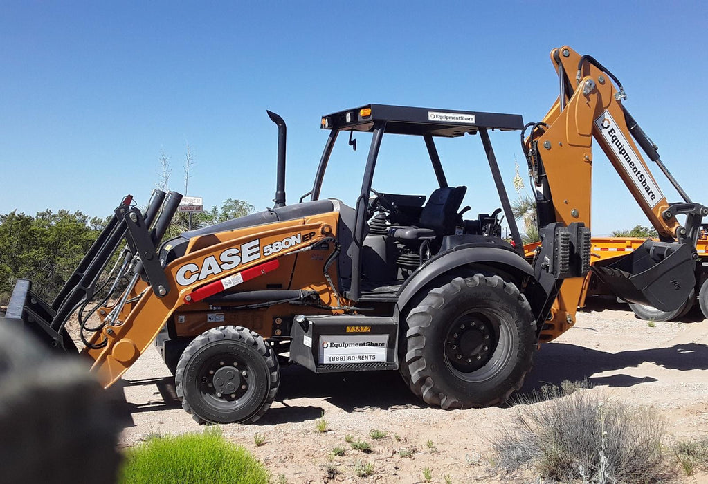 2020 Case 580N EP Canopy, 4WD, Standard Stick, Pilot Controls, 1 Way Hydraulics, Ride Control, TAG Manual QC