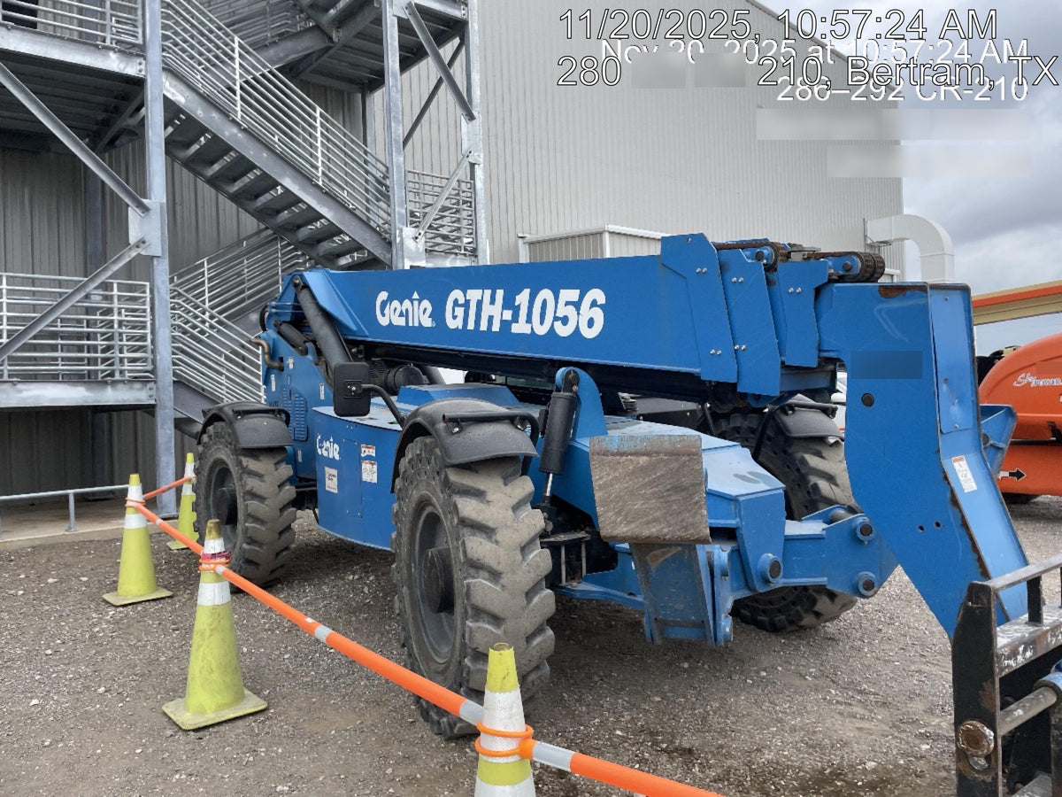2018 Genie GTH-1056 Genie GTH-1056 w/CAB, Solid Tires, Work Lights, 60" carriage/forks, cab mesh, beacon
