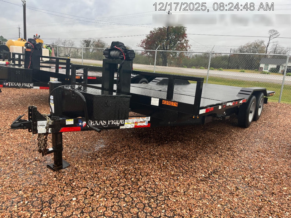 2024 TEXAS PRIDE TRAILERS 21' Lowboy Gravity Tilt Bed 14K Bumper Pull Trailer