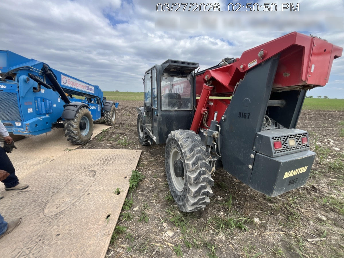 2018 Manitou MTA10055 Manitou MTA 10055 w/Cab/Heat/AC, Work Lights/Strobe, Aux Hyd, Solid Tires, Lift Hook, 66" Carriage, 60" Forks