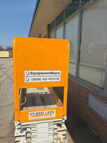 Custom Equipment HB-1430 Hy-Brid Scissor Lift
Platform capacity up to 670 lbs
Working height up to 20 ft
Weighs under 1,700 lbs
Non-marking wheels