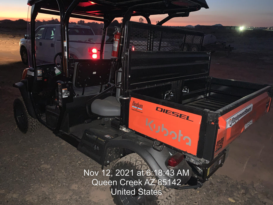 Kubota RTV-X1140W-H Plastic Canopy, Windshield Acrylic Clear, LED Strobe Light, Wire Harness Kit, Back up Alarm