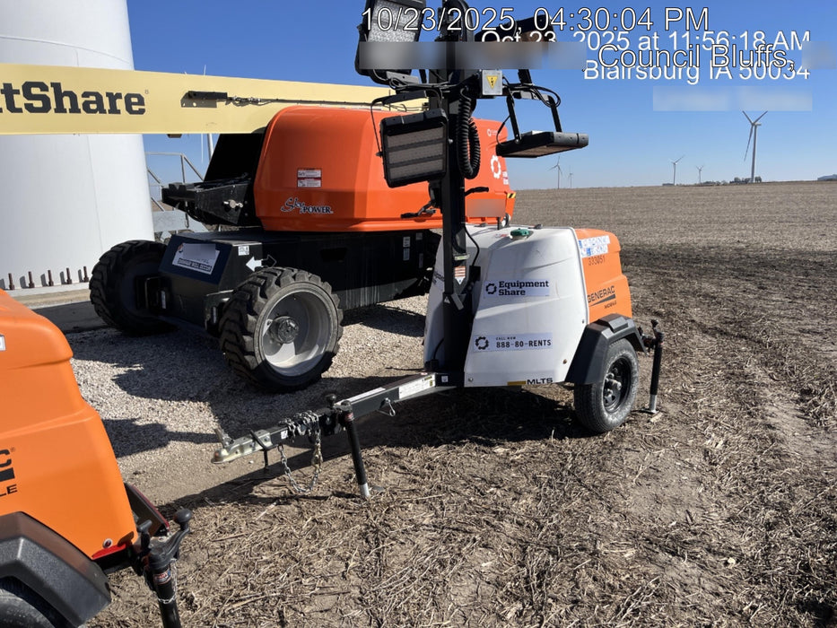 2023 Generac MLT2 Diesel, Flex Switch 120V Input, Powerzone Controller, (4) 320W LED Lights, 4kW Generator, 39.9 Gal Fuel Tank, 2" Ball, T3