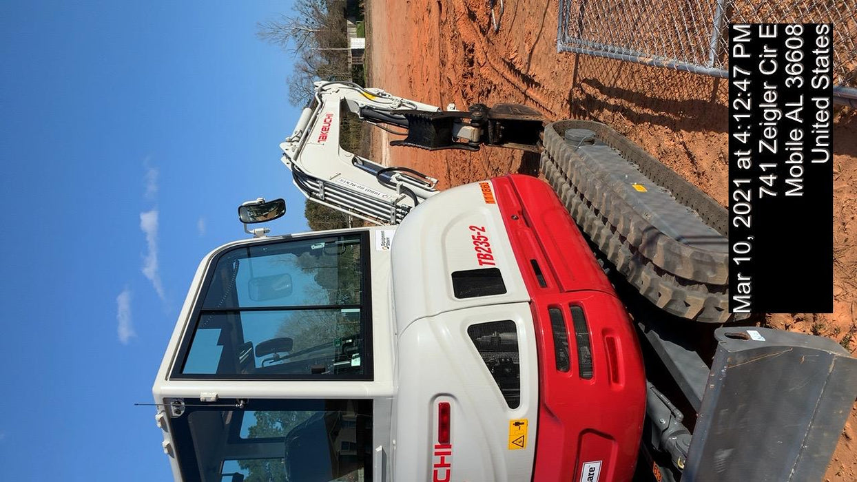 2020 Takeuchi TB-235-2CR Cab/Heat/Air, Rubber Tracks, Manual TAG QC