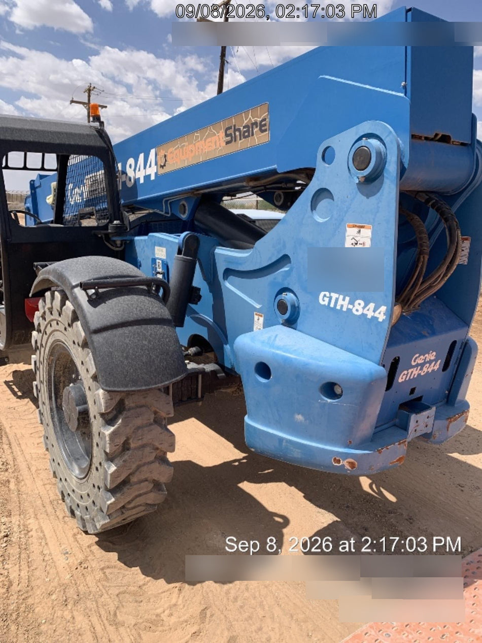 2018 Genie GTH-844 Genie GTH-844 w/Open ROPS, Solid Tires, beacon/work lights, 60" carriage/forks