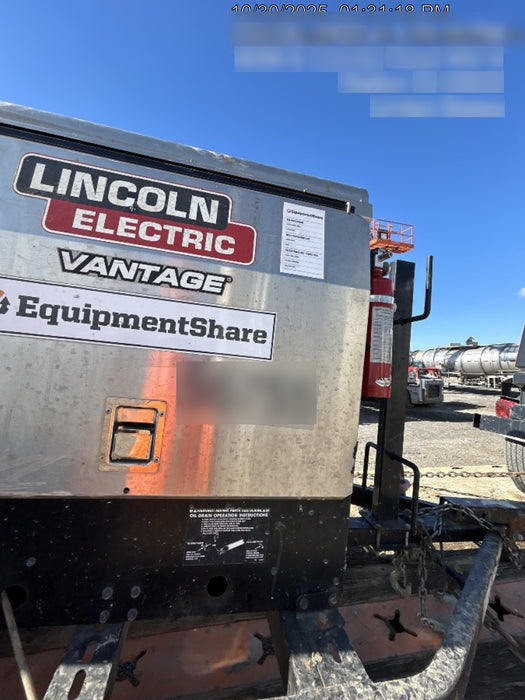 2019 Lincoln Electric Vantage 322 Welder Ready-Pak 3, Two wheel trailer, Fender and Light kit, Cable Rack