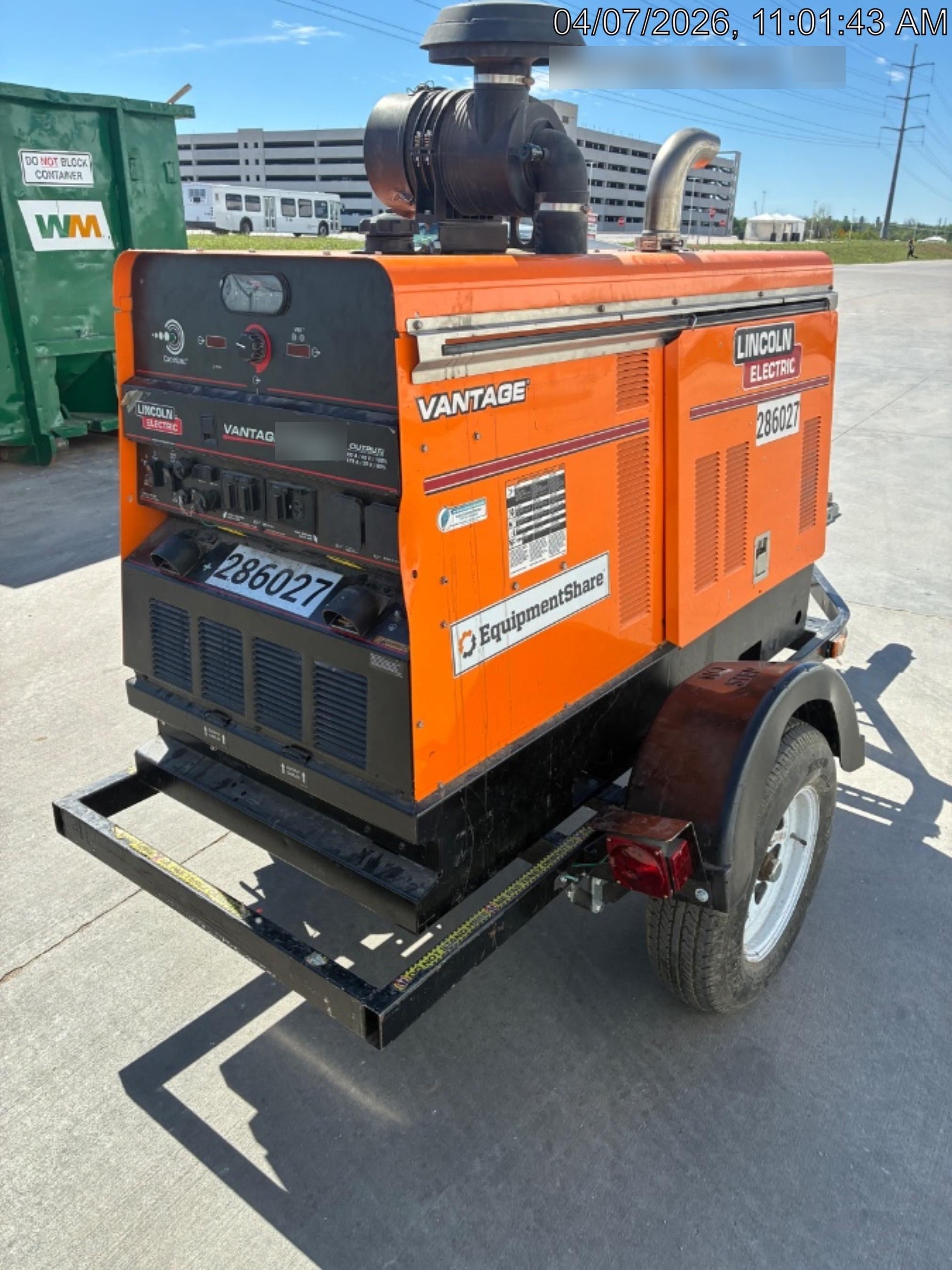 2022 Lincoln Electric Vantage 549X Crosslink Technology, Trailer Mounted, ES Decals, T3