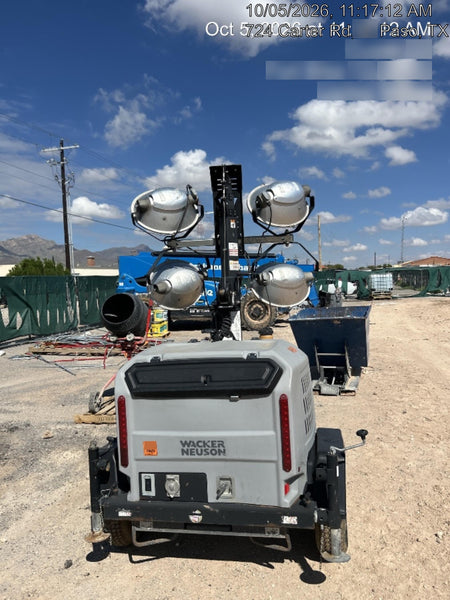 2019 Wacker Neuson LTV6L-MH Mobile Light Tower w/Fuel Level Sensor Installed