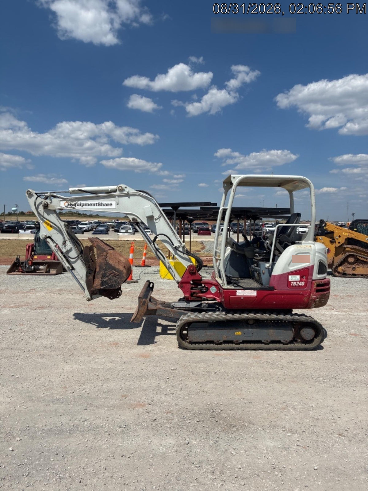 2019 Takeuchi TB240 Takeuchi TB240 Canopy w/Rubber Tracks, Auxiliary Hydraulics, Manual QC, Hydraulic Thumb, 12/18/24" Buckets