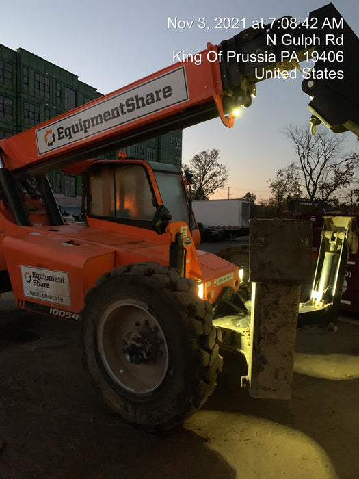 2020 Skytrak 10054 Cab/Heat/Air, Solid Tires, Work Lights, Beacon, Aux Hydraulics, Back up Alarm, Lifting Eye, ES Decals