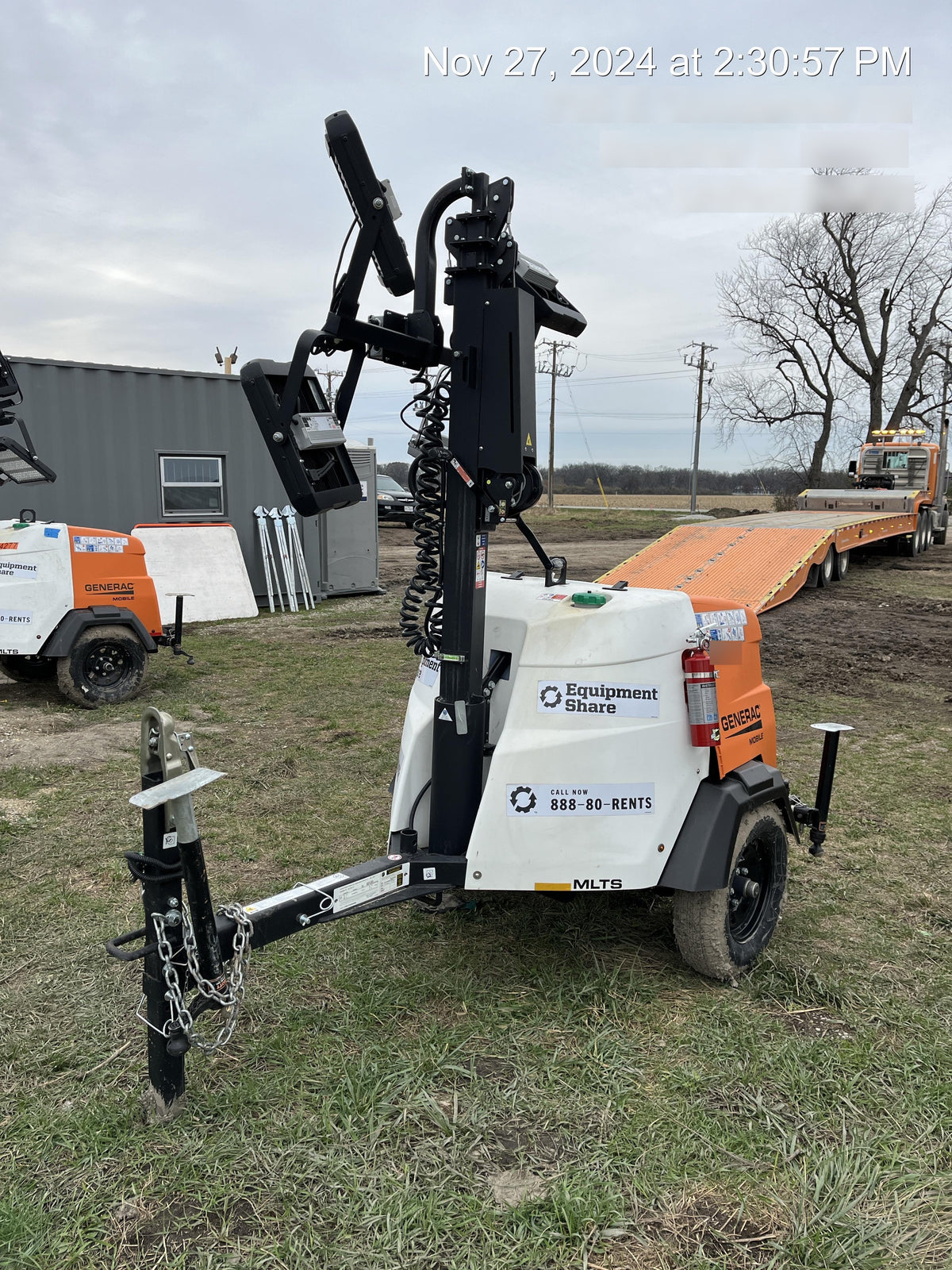 2024 Generac MLT2 Diesel, Flex Switch 120V Input, Powerzone Controller, 
(4) 320W LED Lights, 4kW Generator, 39.9 Gal Fuel Tank, 2" Ball, T3