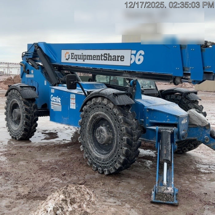 2018 Genie GTH-1056 Genie GTH-1056 w/Enclosed Cab w/HVAC, Work Lights, Solid Tires, Beacon, 60" Carriage and Forks