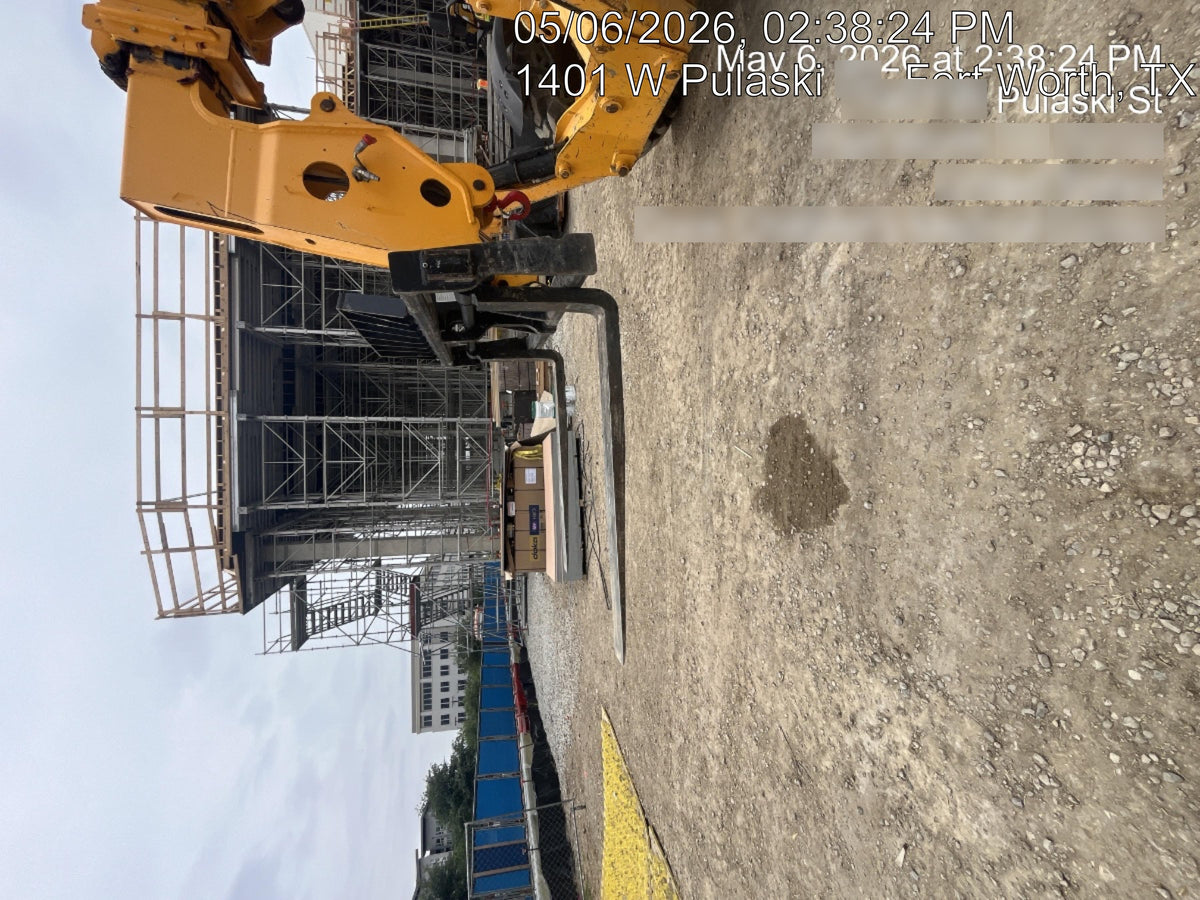 2019 JCB 512-56 74 HP w/Open ROPS, Beacon, Aux Hydraulics, Worklights, Solid Tires w/60" Carriage/Forks