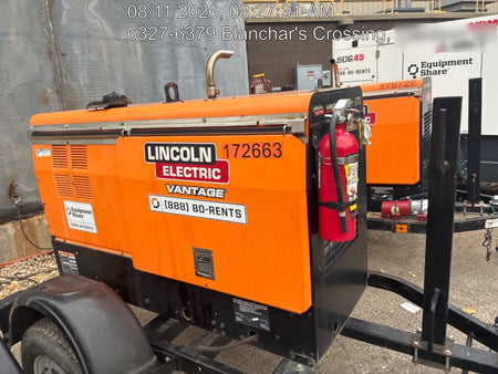 2021 Lincoln Electric Vantage 322 Vantage 322 Ready Pak 3 w/ Decals, ORANGE (includes trailer, cable rack, fender light kit) NO Telematics
