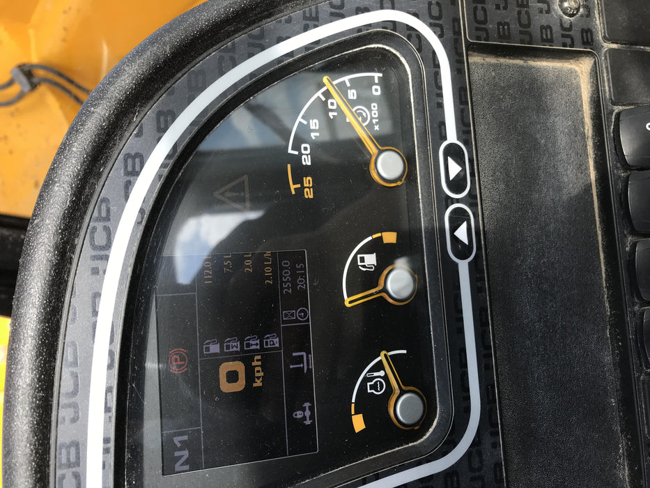 2018 JCB 510-56 JCB 510-56 Telehandler 74 HP w/CAB/HVAC, Beacon, Worklights, Aux Hydraulics, Solid Tires, 60" Carriage/Forks