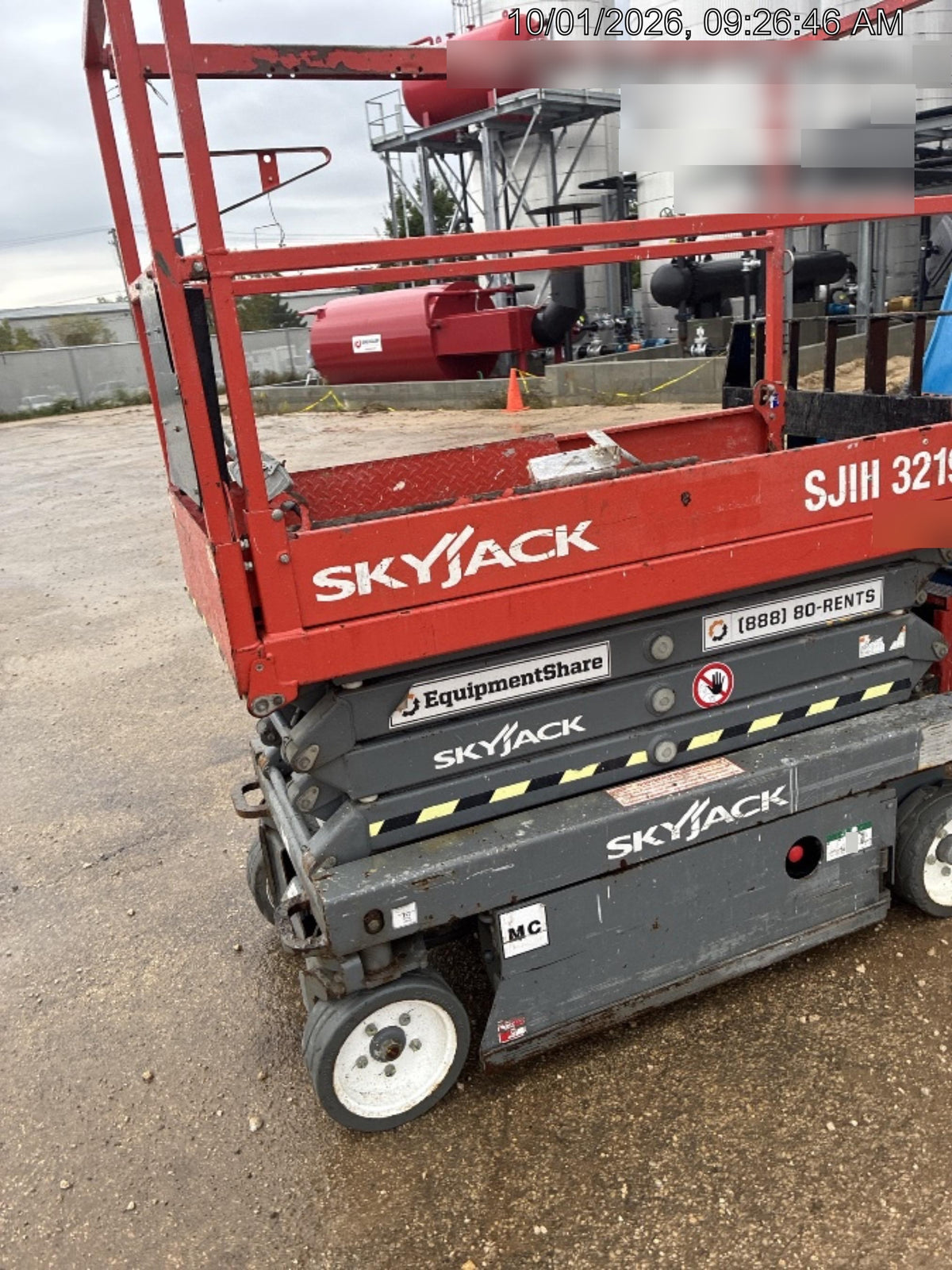 2016 Skyjack SJIII-3219 Standard Rental Specs