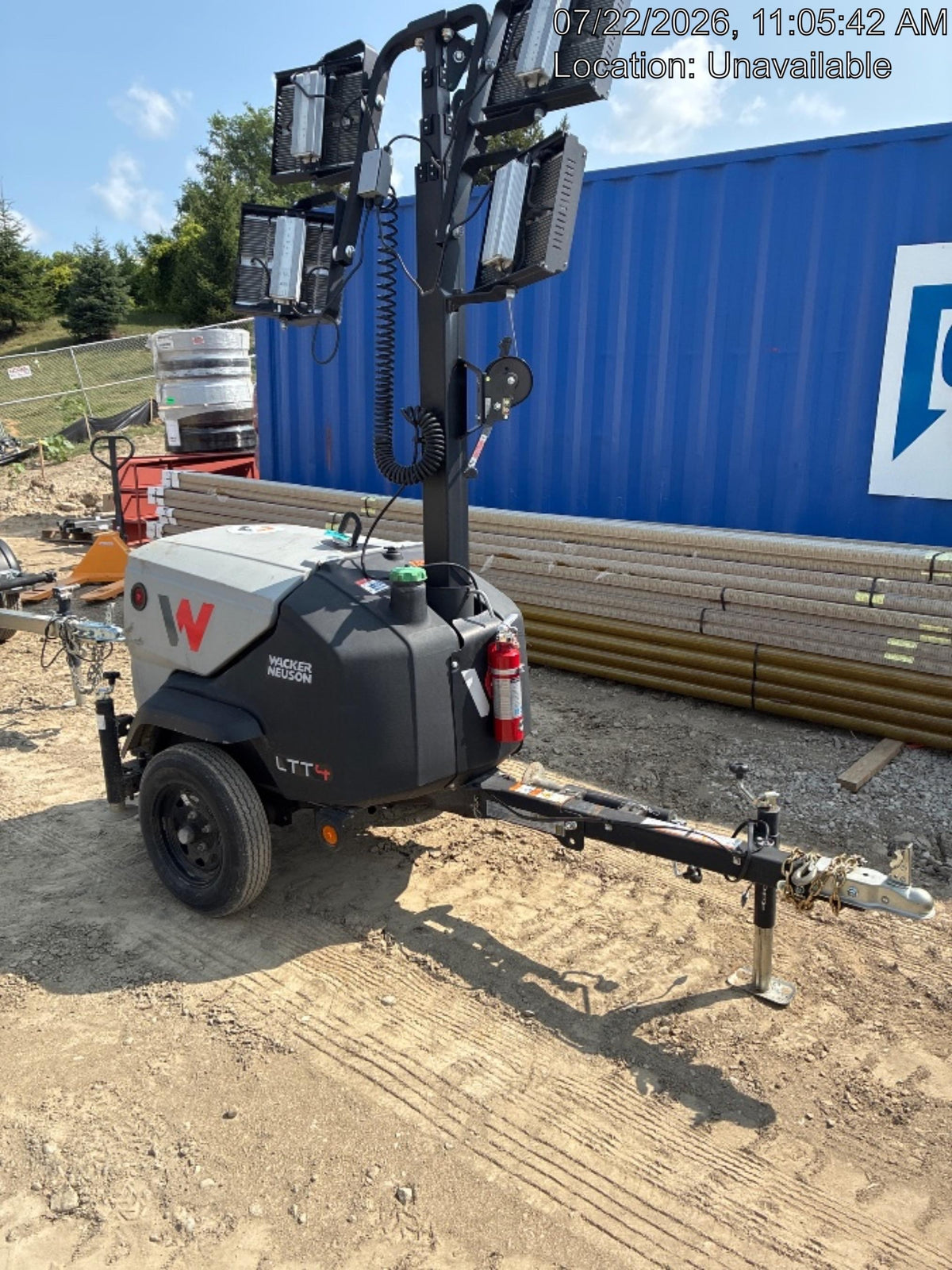 2024 Wacker Neuson LTT4 Diesel, Kohler KDW702, Deep Sea Controller, Auto Start, LED 320W, Bypass Outlet, T3