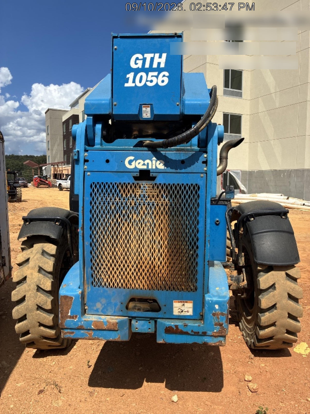 2019 Genie GTH-1056 Canopy, Solid RT Tires, LED Work Lights, Beacon 60" QA Carriage, 60" Forks