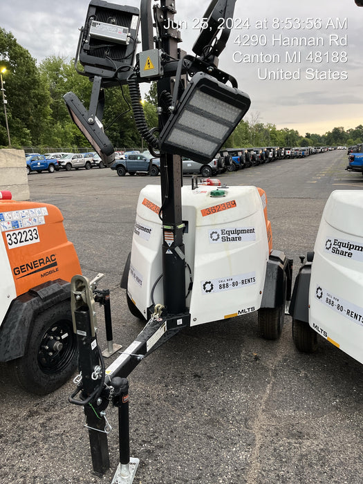 2023 Generac MLT2 Diesel, Flex Switch 120V Input, Powerzone Controller, 
(4) 320W LED Lights, 4kW Generator, 39.9 Gal Fuel Tank, 2" Ball, T3