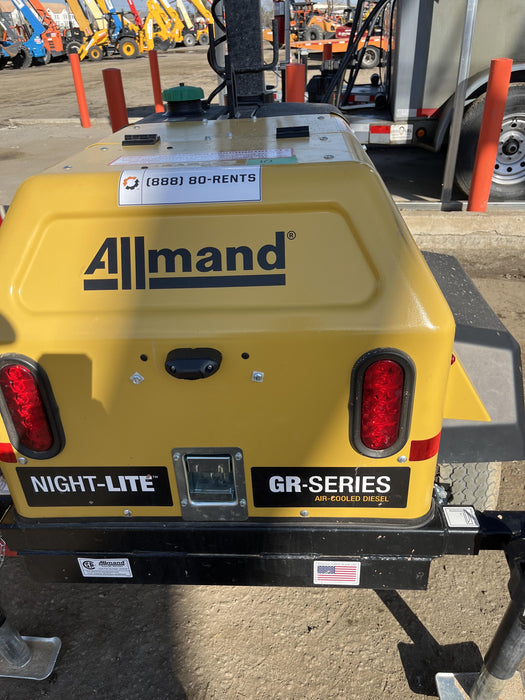 2022 Allmand NLV3GR (4) LED Light Fixture 350W, 23' Vertical Mast, 3kW Prime, Towable, ES Decals, T3