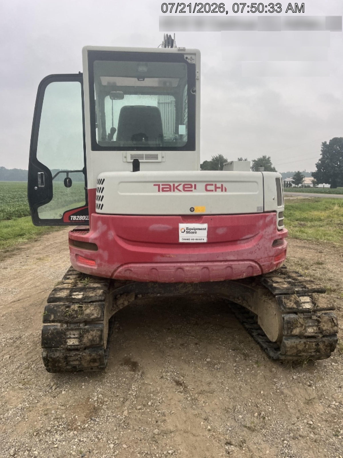 2016 TAKEUCHI TB280FR