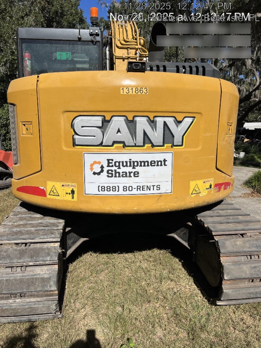 2020 Sany SY155U Rubber Tracks, Front Blade