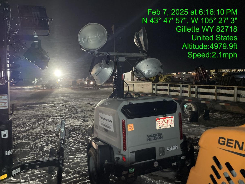 2018 Wacker Neuson LTV6L-MH Wacker Neuson LTV6L Mobile Light Tower w/Fuel Level Sensor Installed