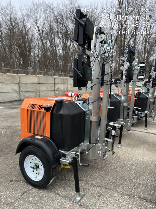 2024 Wanco WLTT-4MM4K Diesel, Deep Sea Controller, Shore Power Plug, Auto Start, (4) 350W LED Floodlights, 4kW Generator, 60 Gal Fuel Tank, 2" Ball, T3