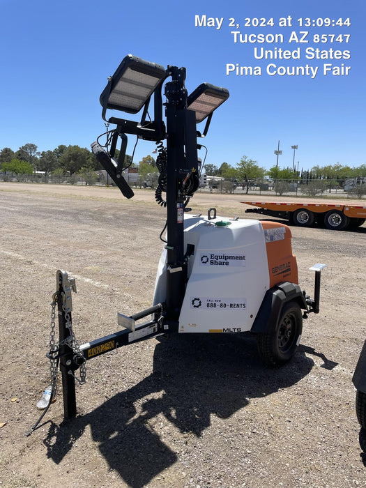 2024 Generac MLT2 Diesel, Flex Switch 120V Input, Powerzone Controller, 
(4) 320W LED Lights, 4kW Generator, 39.9 Gal Fuel Tank, 2" Ball, T3