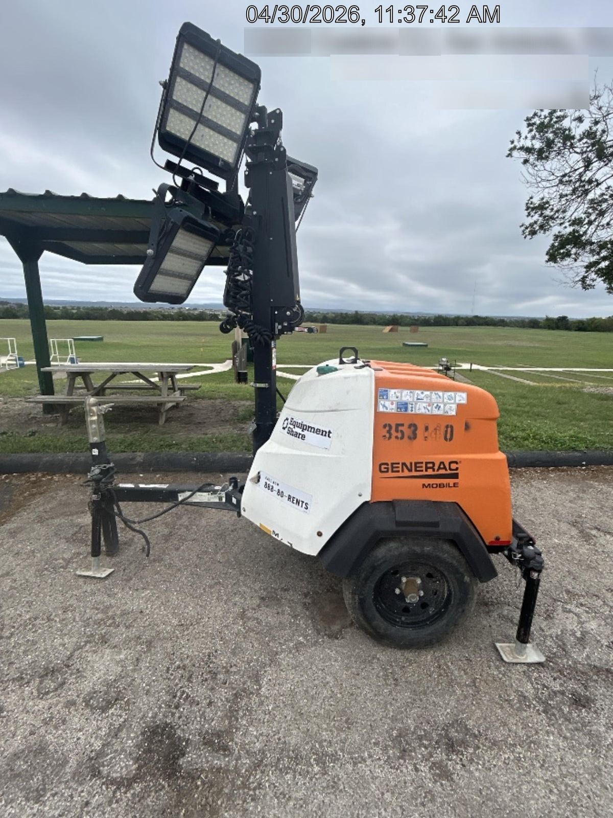 2023 Generac MLT2 Diesel, Flex Switch 120V Input, Powerzone Controller, (4) 320W LED Lights, 4kW Generator, 39.9 Gal Fuel Tank, 2" Ball, T3